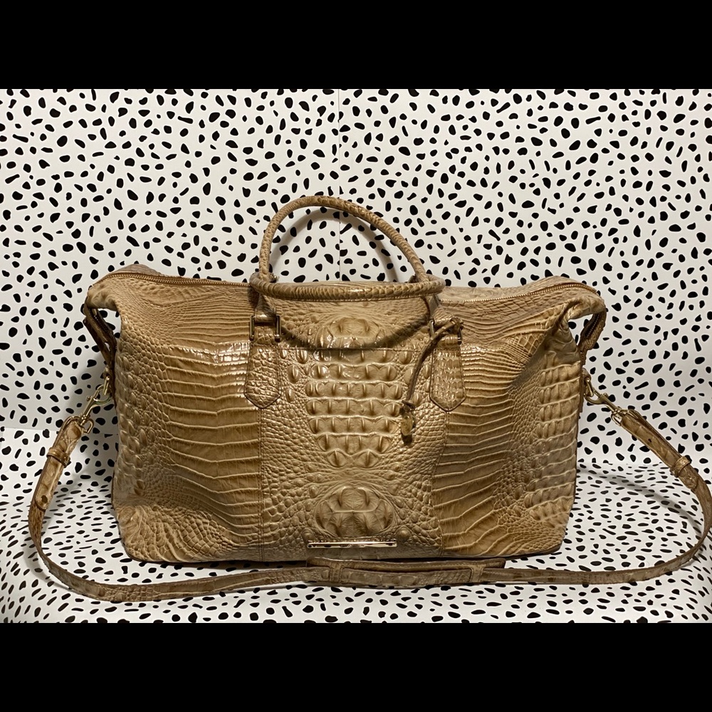 NWT BRAHMIN MelbourneCollection Crocodile TRVL Bag